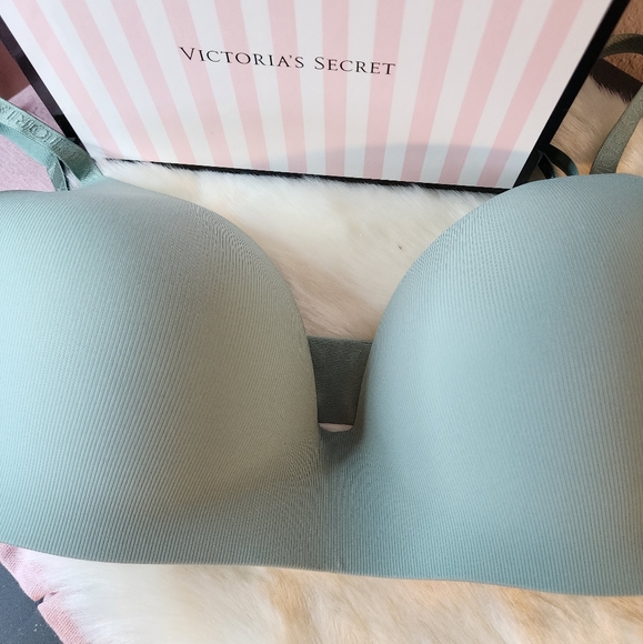 5 for $25: Victoria's Secret THE T-SHIRT Lightly Lined Pointelle Wireless Bra - Picture 3 of 7